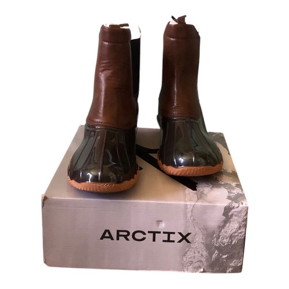 Arctix McKenzie Waterproof Duck Boots Brown Black Pull On Winter Rain Boots 11